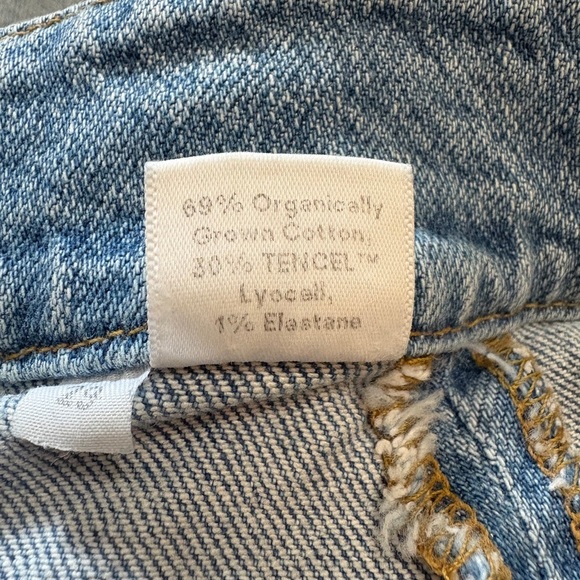 Reformation Vicki High Rise Straight Leg Shoestring Belt Montego Blue Wash Sz 29 - Picture 11 of 13